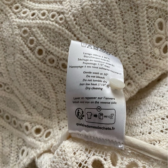 SEZANE Jesse Blouse in Ecru Guipure Lace NWOT - Picture 7 of 7